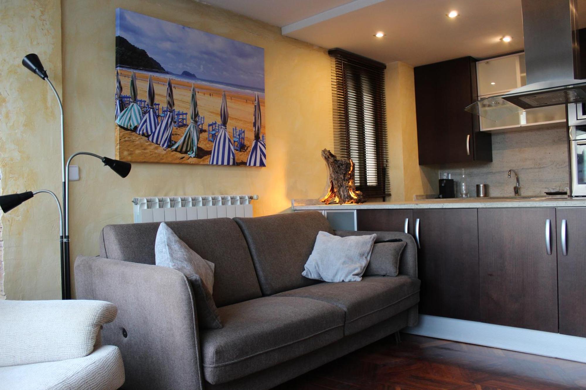 Apartamentos Zarautz Playa, Con Piscina Y Garaje Luaran gambar